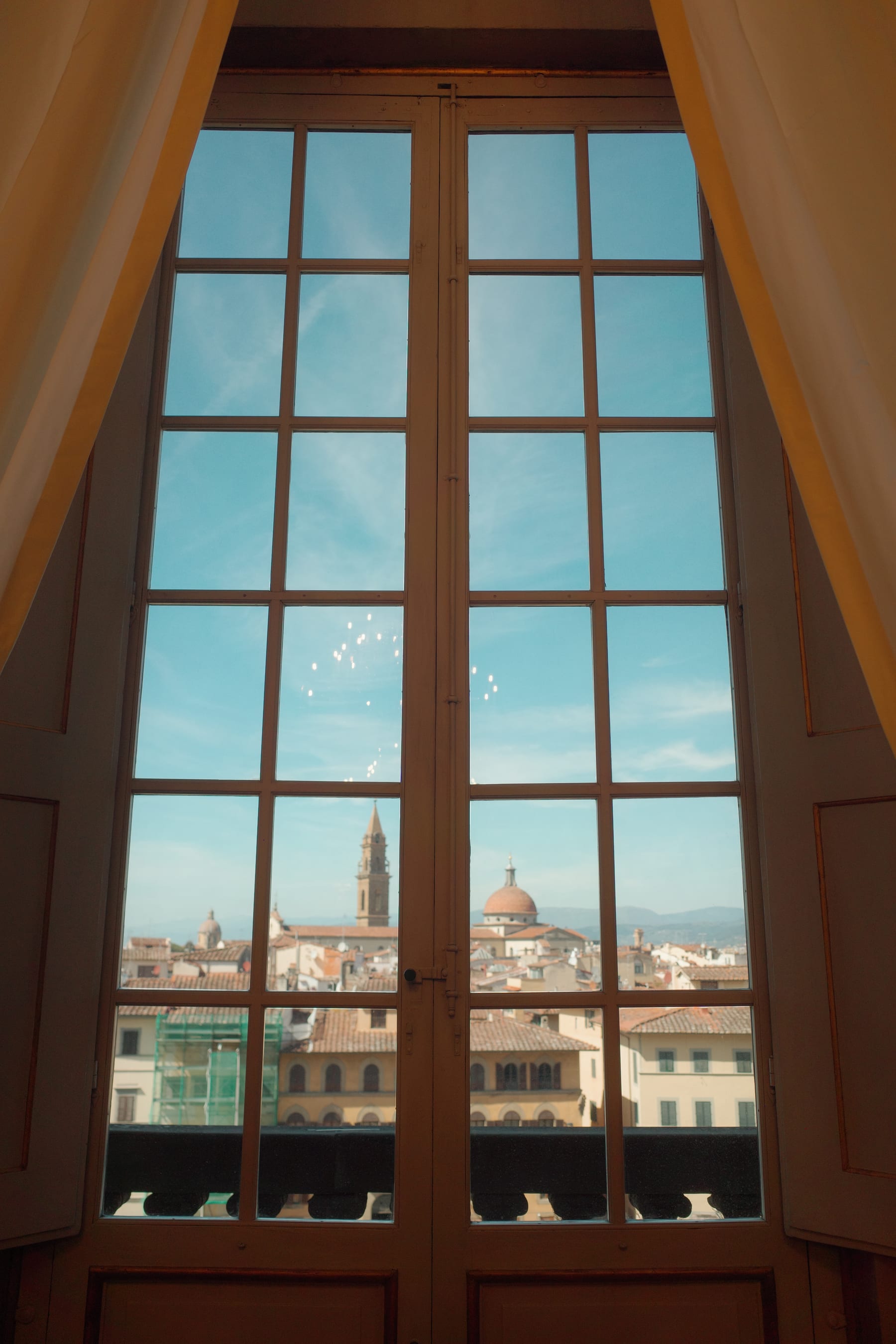 View of Florence through a Pitti Palace window