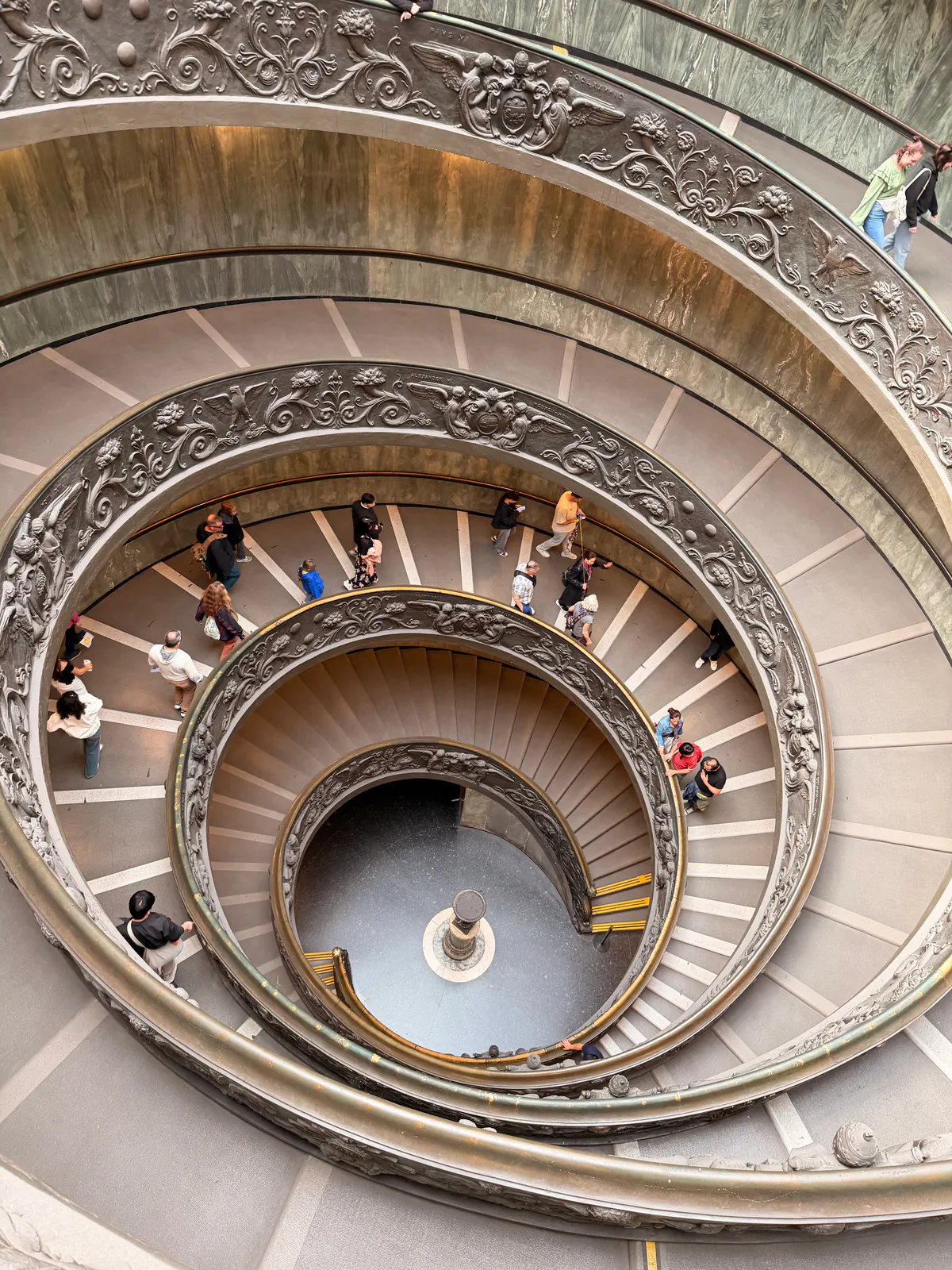 The Bramante spiral staircase inside the Vatican Museums in Rome