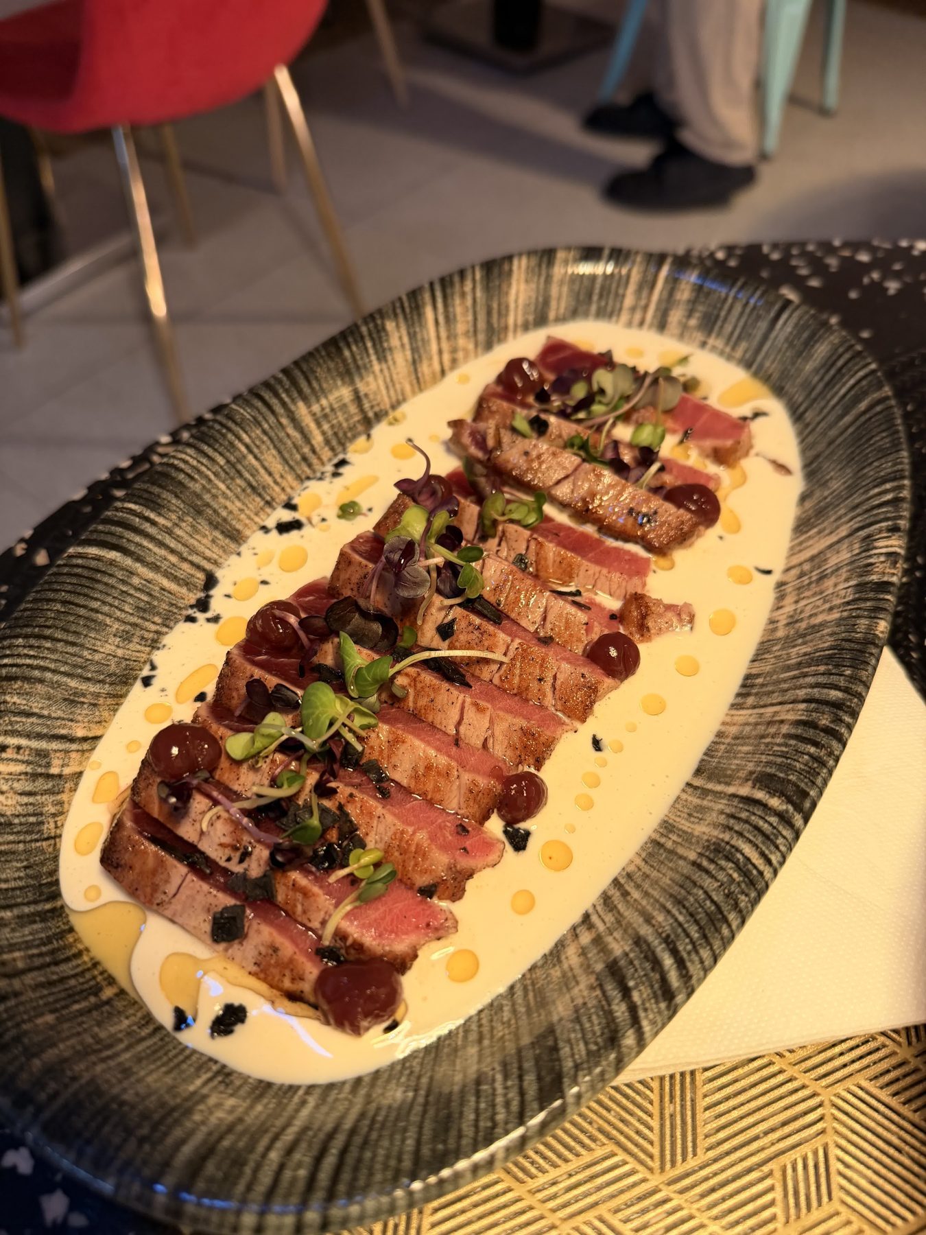 Bluefin tuna dish at Atávico in Seville