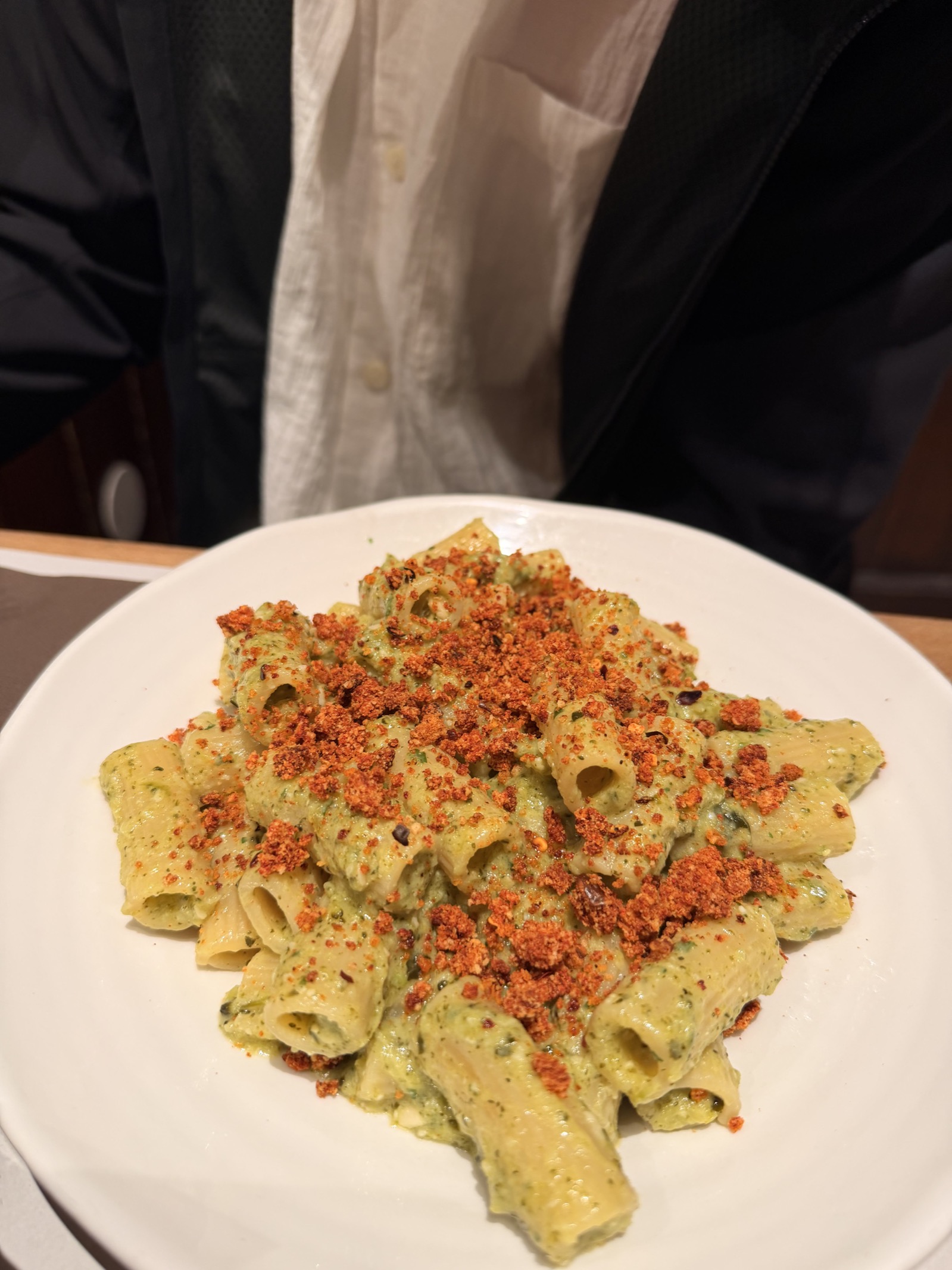 Pesto pasta at Cantina Dospade in Venice