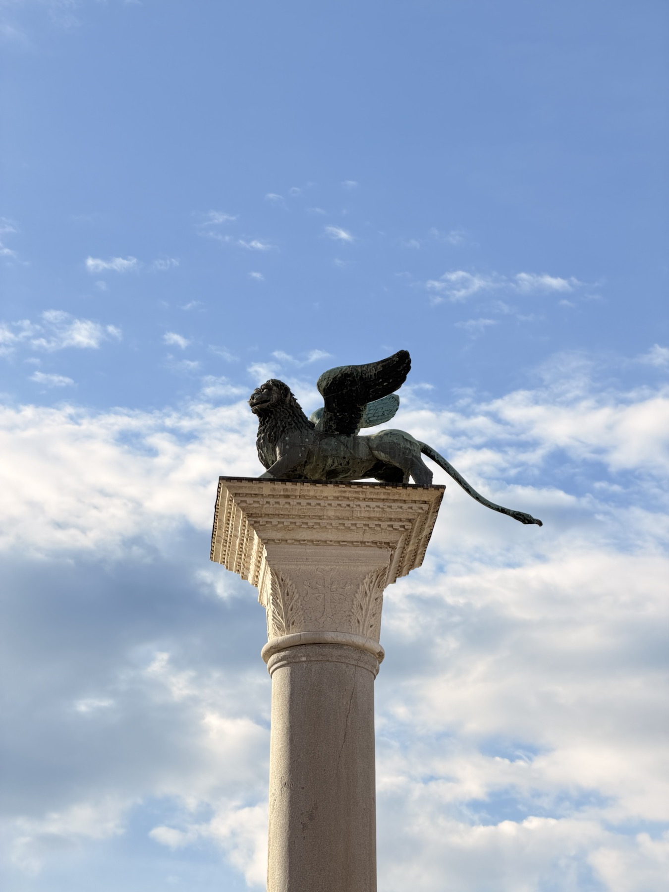Lion of Venice column near Piazza San Marco
